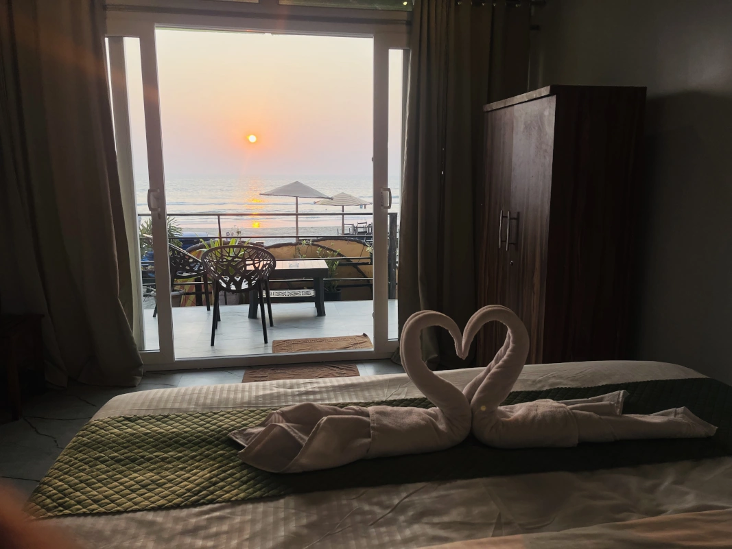 Sea Facing Beach Huts sunset view